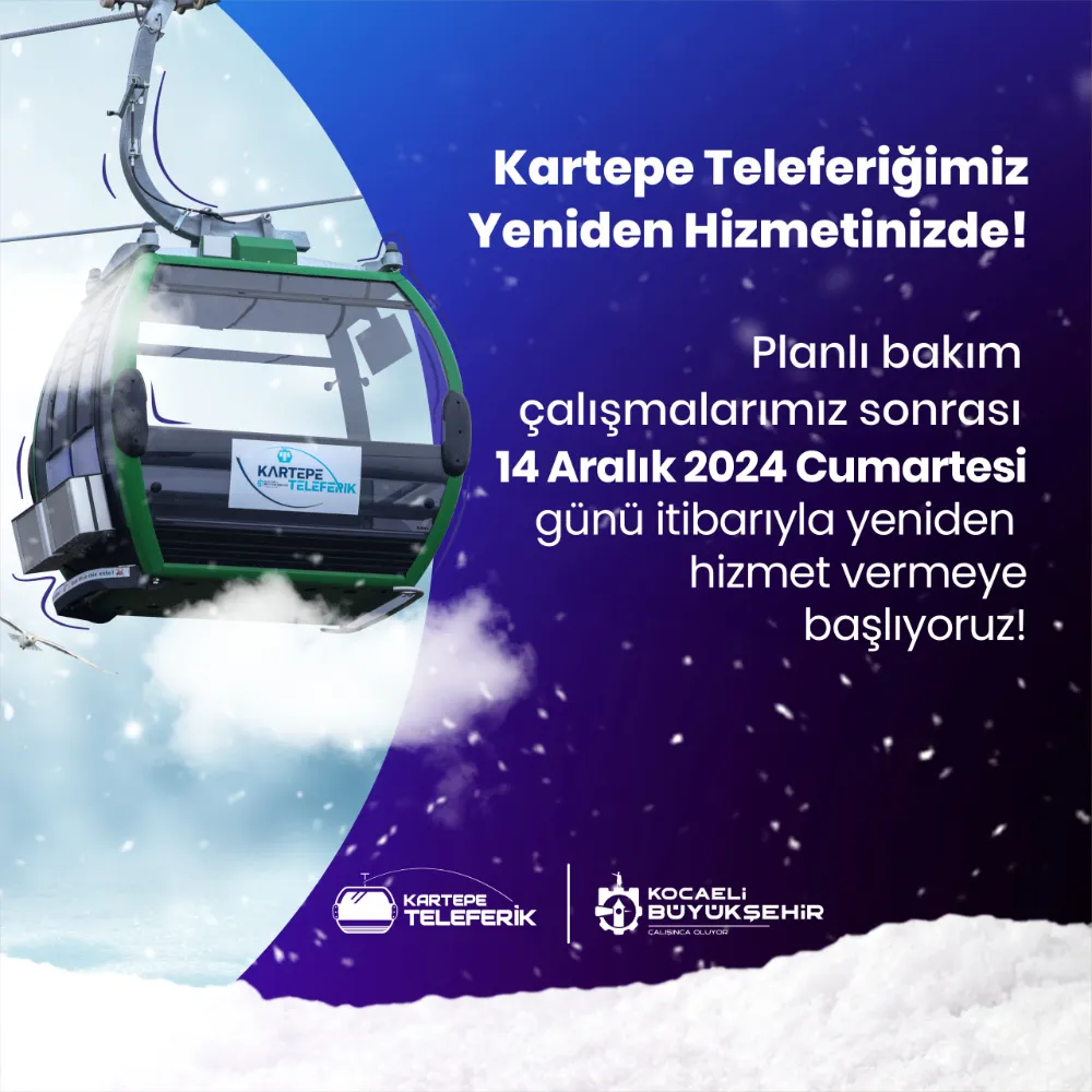 Teleferik keyfi kaldığı yerden