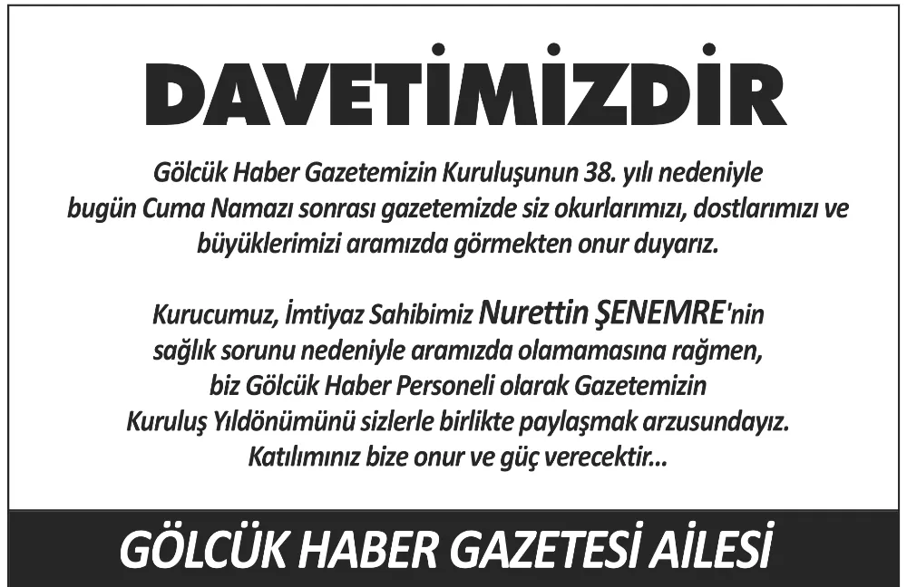 DAVETLİSİNİZ