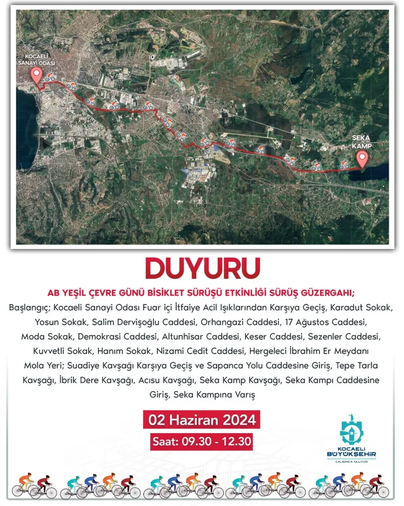 AB Yeşil Çevre Günü kapsamında bisiklet sürüş etkinliği düzenliyor 