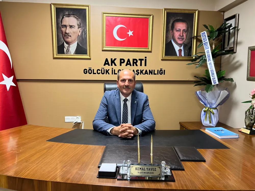 AK Parti İlçe Başkanı Kemal Yavuz,   “TÜM GÖLCÜK HALKININ BAYRAMINI EN İÇTEN DİLEKLERİMLE KUTLUYORUM”     