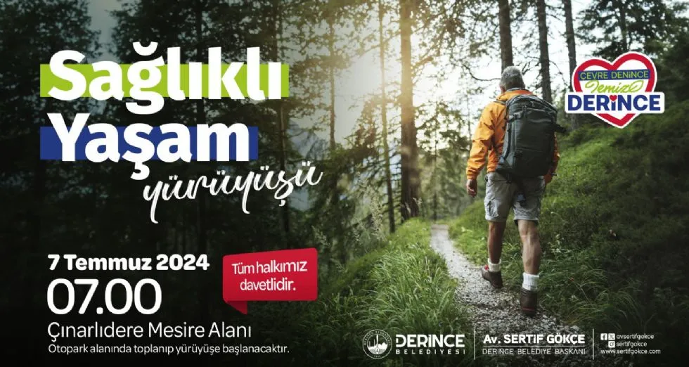 Derince´de Sağlıklı Yaşam Yürüyüşü