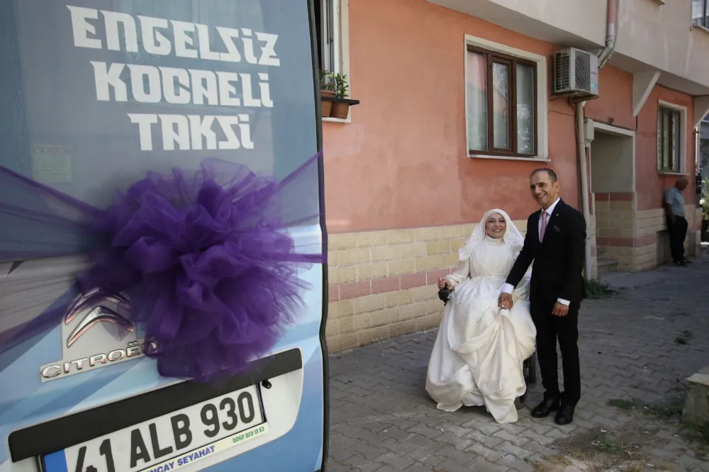 Büyükşehir’in Engelsiz Taksisi gelin arabası oldu;  BU KEZ ÖMÜR BOYU MUTLULUĞA TAŞIDI