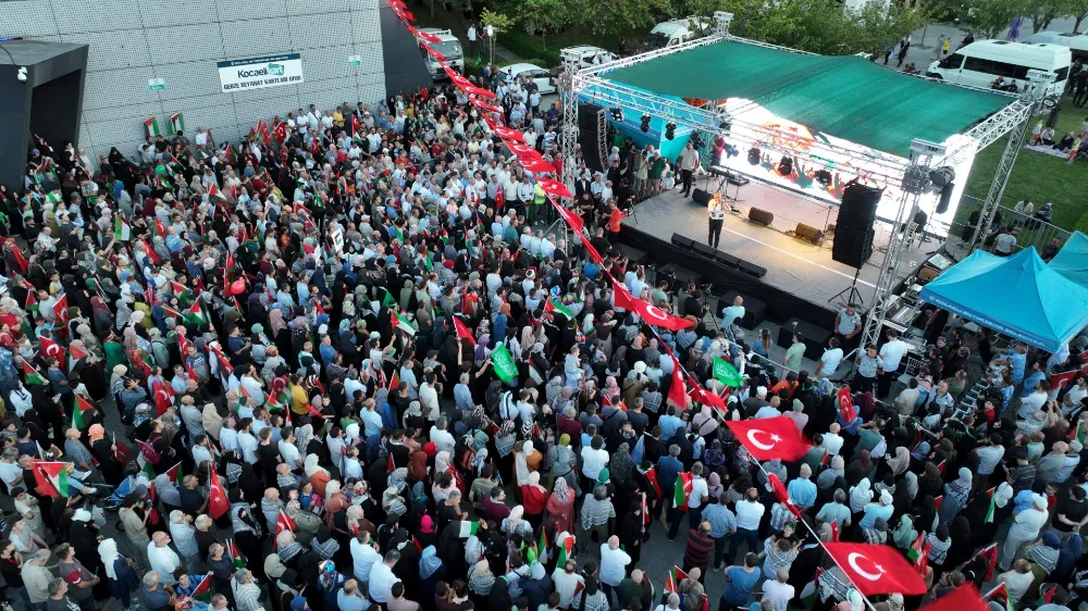 Kocaeli, Şehit Haniye ve Filistin için meydana çıktı  SOYKIRIM LANETLENDİ