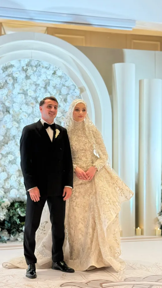 Milli futbolcu Kerem Aktürkoğlu ile Ceren Azak ile dünyaevine girdi