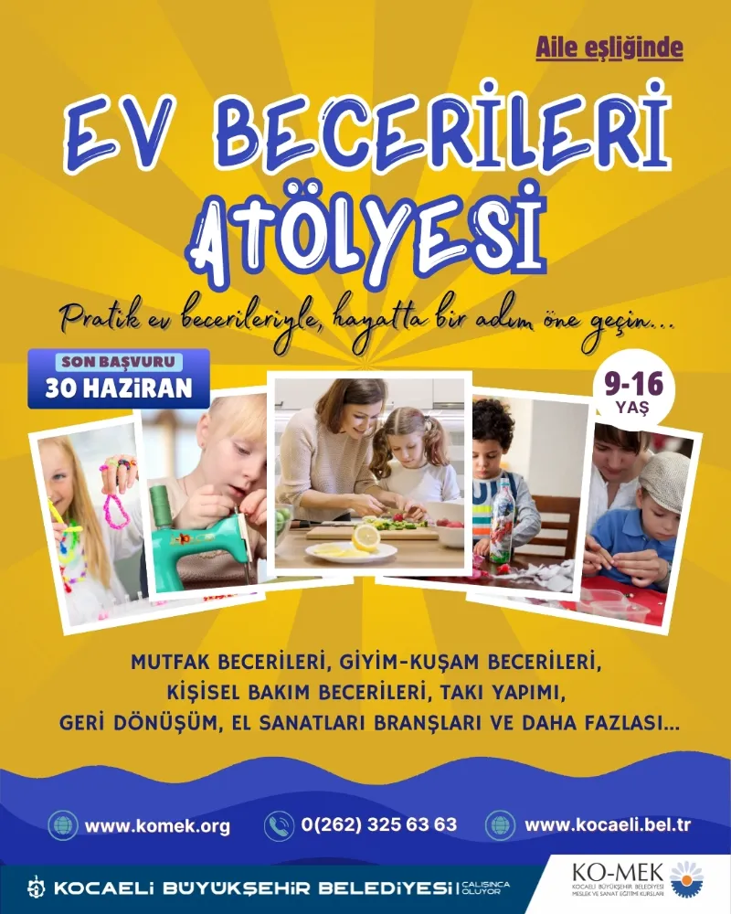 Gençler, bu atölye ile ev becerilerini geliştirecek