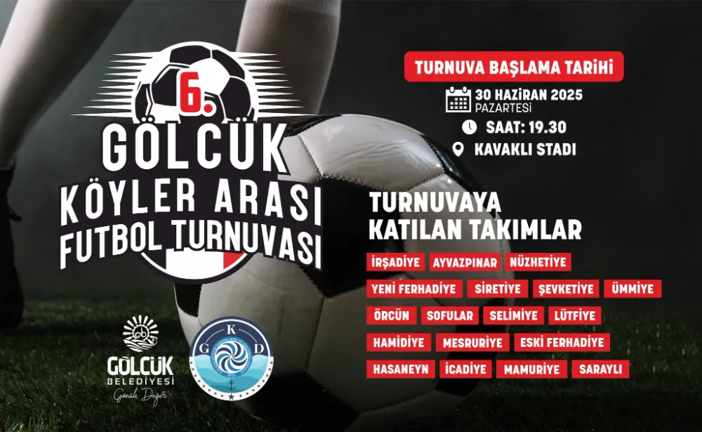 6. GÖLCÜK KÖYLERİ ARASI FUTBOL HEYECANI BAŞLIYOR