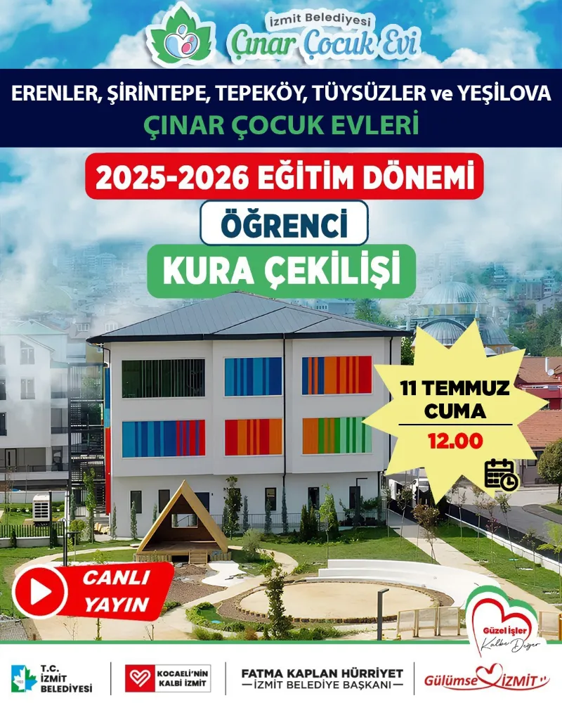 Çınar Çocuk Evleri’nde 3’üncü grup için 11 Temmuz’da kura çekilecek