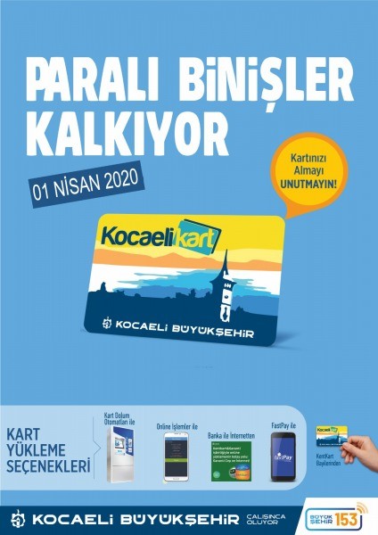 Kocaeli’de toplu taşımada paralı binişler kaldırılıyor