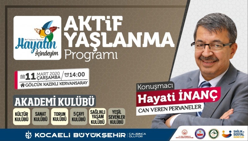 Ünlü Yazar Hayati İnanç Gölcüklülerle buluşacak