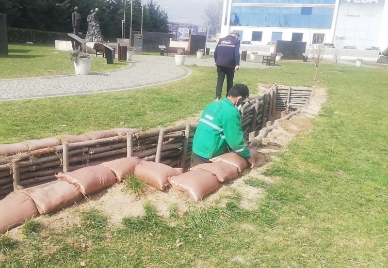 KINALI ASKER PARKI’NDA 18 MART BAKIMI