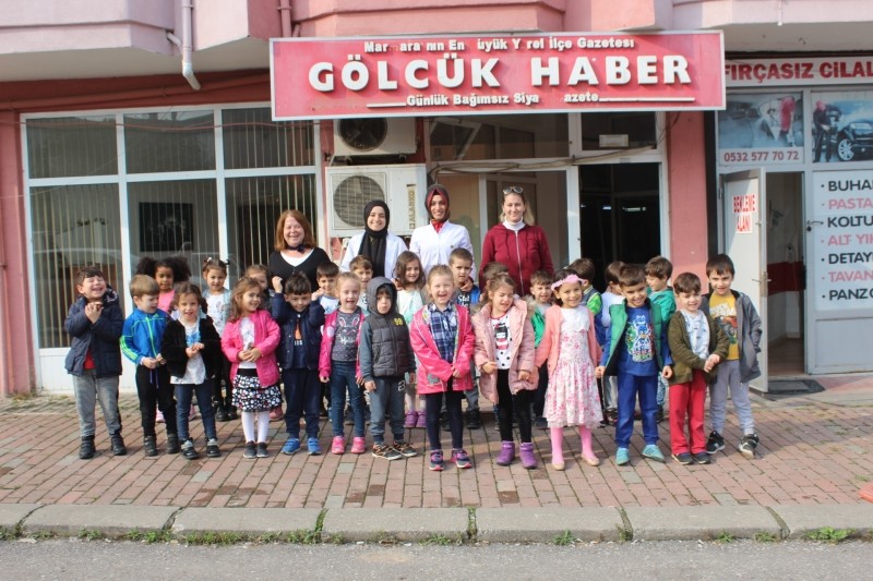 Asil Çocuk Anaokulu’nun minik öğrencileri, Gazetemizi ziyaret etti