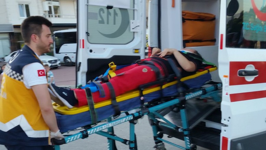 KERİMAĞA RAMPASINDA KORKUTAN KAZA