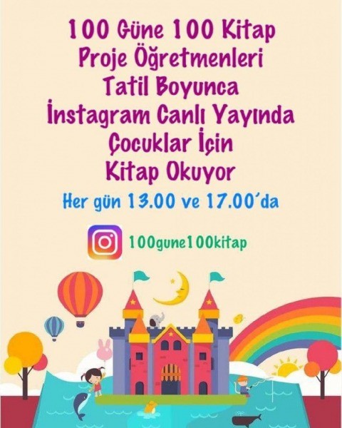 Okul öncesi öğrencileri için canlı yayında kitap okuyorlar