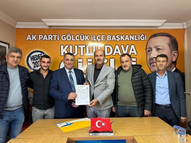 İrfan Şener AK Parti’den Gölcük Belediye Meclis Üyesi ADAY ADAYLIĞI BAŞVURUSUNU YAPTI