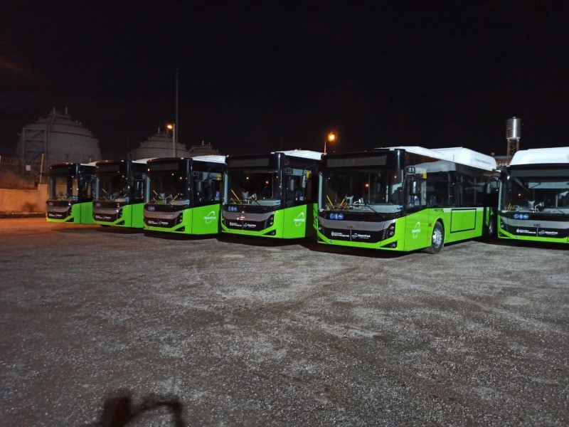 5 körüklü otobüs Büyükşehir’e teslim edildi