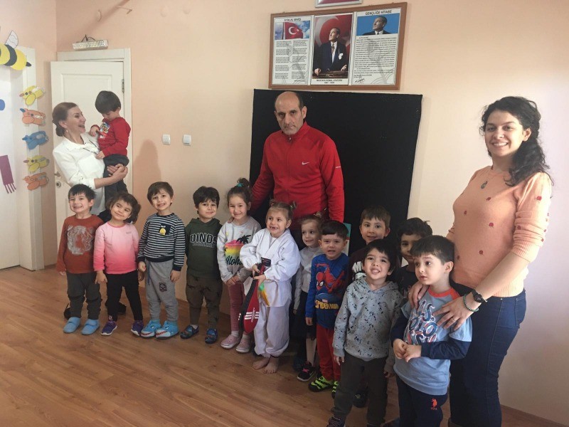 Portakal Çiçeği Anaokulu öğrencileri Tekvando sporunu öğrendi