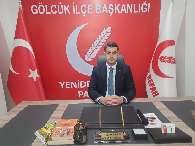 Yeniden Refah Partisi İlçe Başkanı Ahmet Eren, “İSRAİL’İN UYGULADIĞI İNSANLIK DIŞI DAVRANIŞLARA DUR DENİLMELİ”