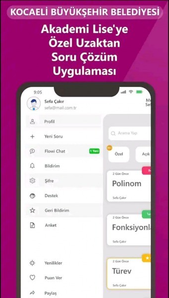 Büyükşehirden uzaktan soru çözme uygulaması