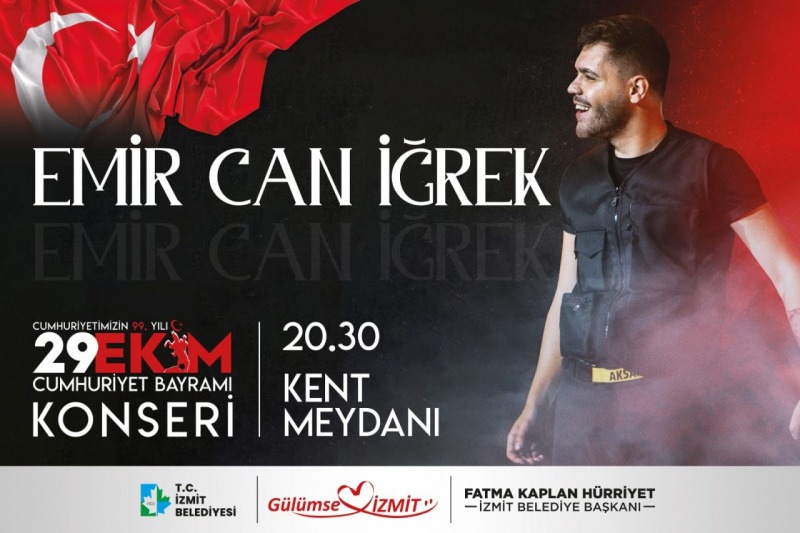 GENÇLERİN SEVGİLİSİ EMİR CAN İĞREK 29 EKİM’DE İZMİT’TE