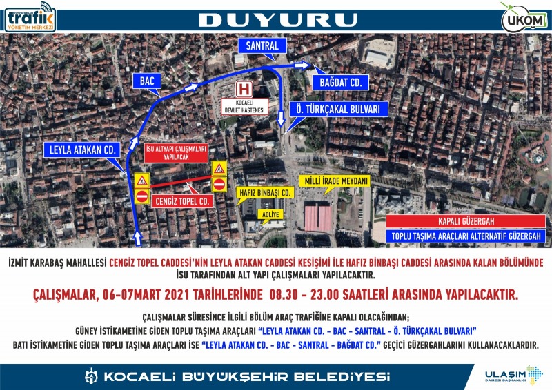 İSU, şehir merkezinde çalışma yapacak