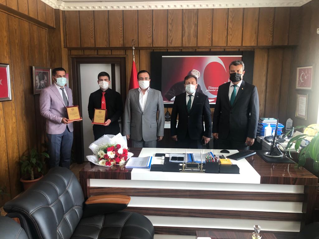 Kaymakam Bilgin TÜBİTAK Yarışmasının kahramanlarını kabul etti