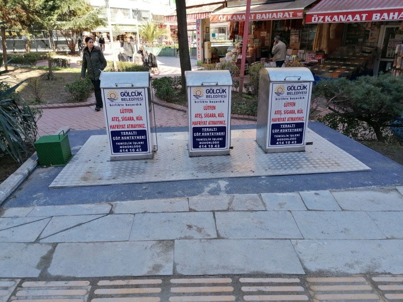 21. Sokak yer altı çöp konteynırına kavuştu