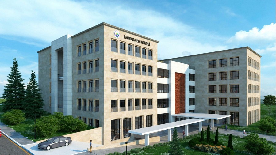 Kandıra hizmet binasının çevresi betonarme duvarla kaplandı