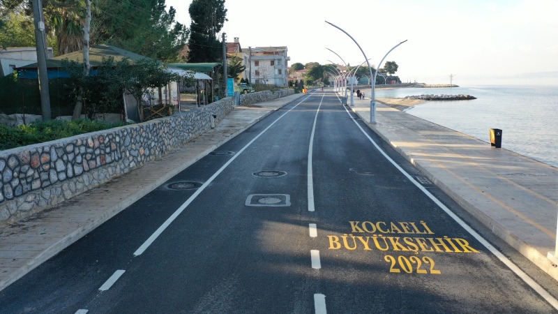 Ereğli sahil yolunun trafik çizgileri çekildi