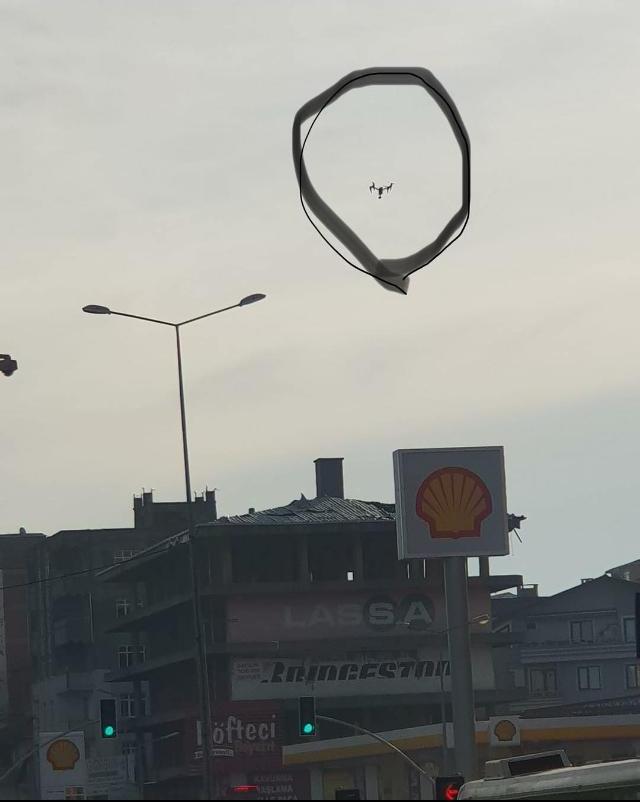 Drone ile yapılan trafik uygulamasında 6 kişiye ceza yazıldı