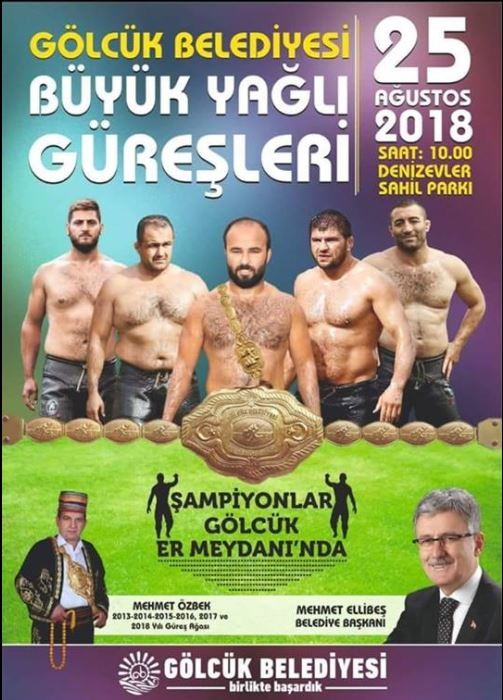 Büyük Yağlı Güreşler 25 Ağustos’ta  ŞAMPİYONLAR GÖLCÜK ER MEYDANI’NDA