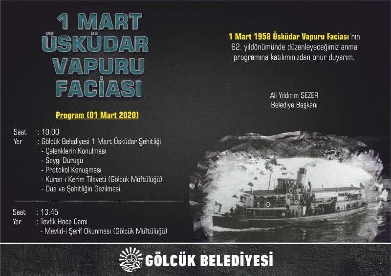 ÜSKÜDAR FACİASI ANMA PROGRAMI BELLİ OLDU